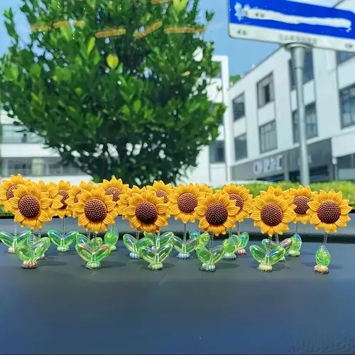 1 Stück Handgemachte Gestrickte Sonnenblume Autozubehör
