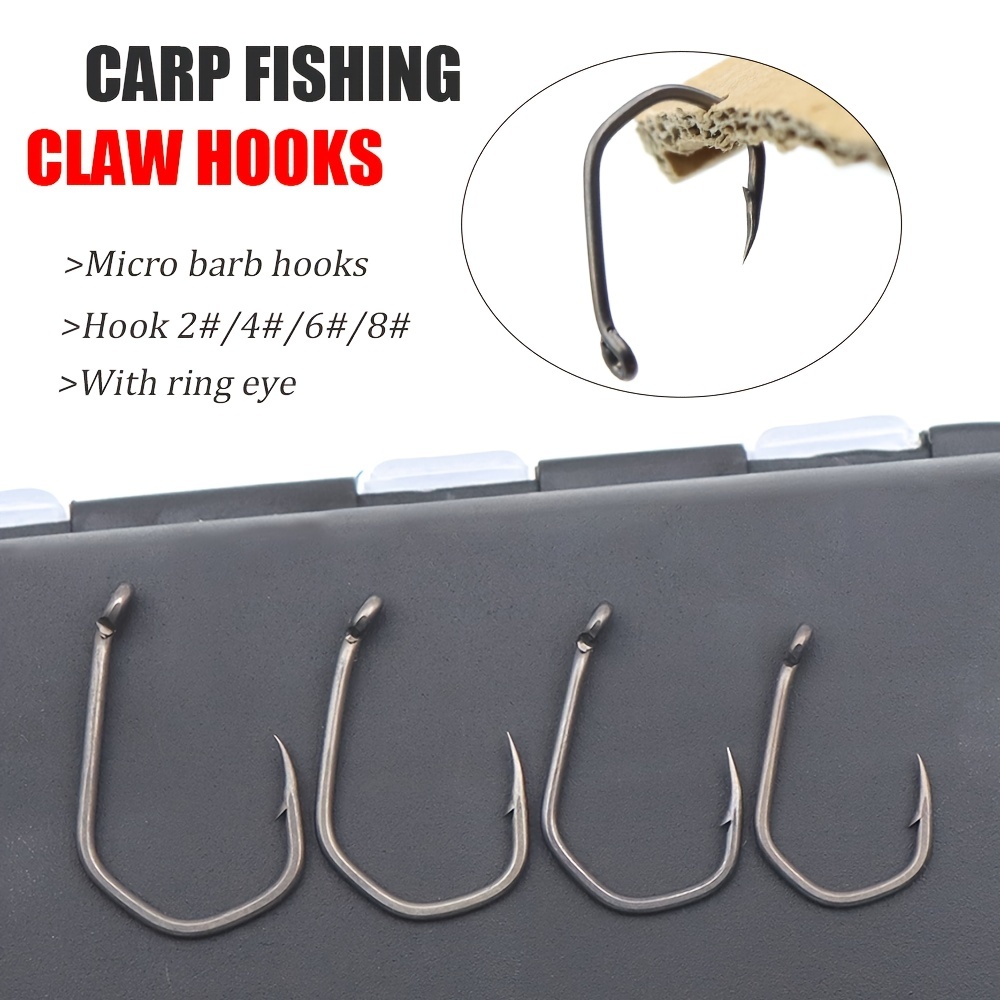 Carp Fishing Hooks Barbed Claw Hook High Carbon Steel - Temu United Kingdom