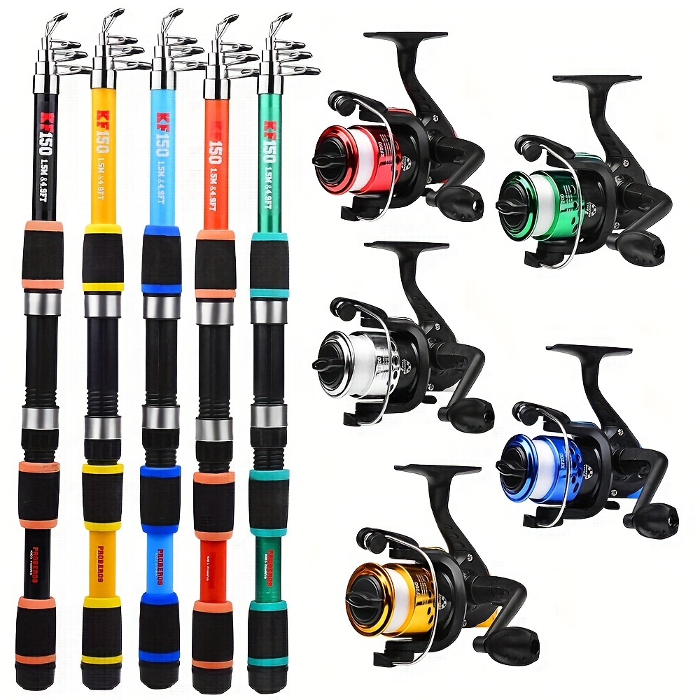  Telescopic Fishing Rod and Reel Combo Set Baitcating