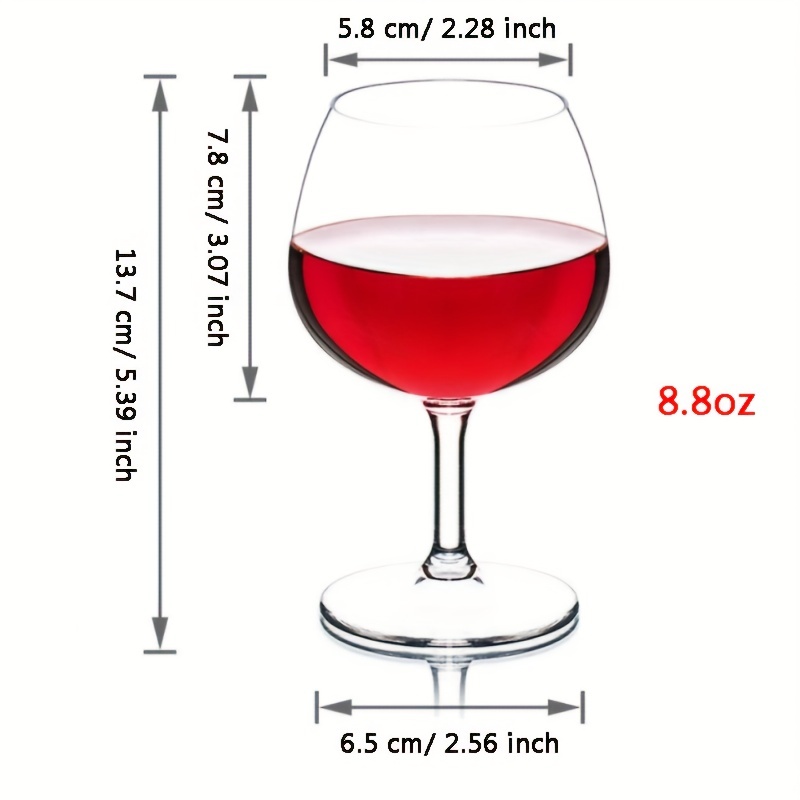 Unbreakable Stemmed Wine Glasses, 100% Tritan Plastic Brandy Snifter Glasses,  Bpa-free, Shatterproof Plastic Wine Glasses, - Temu