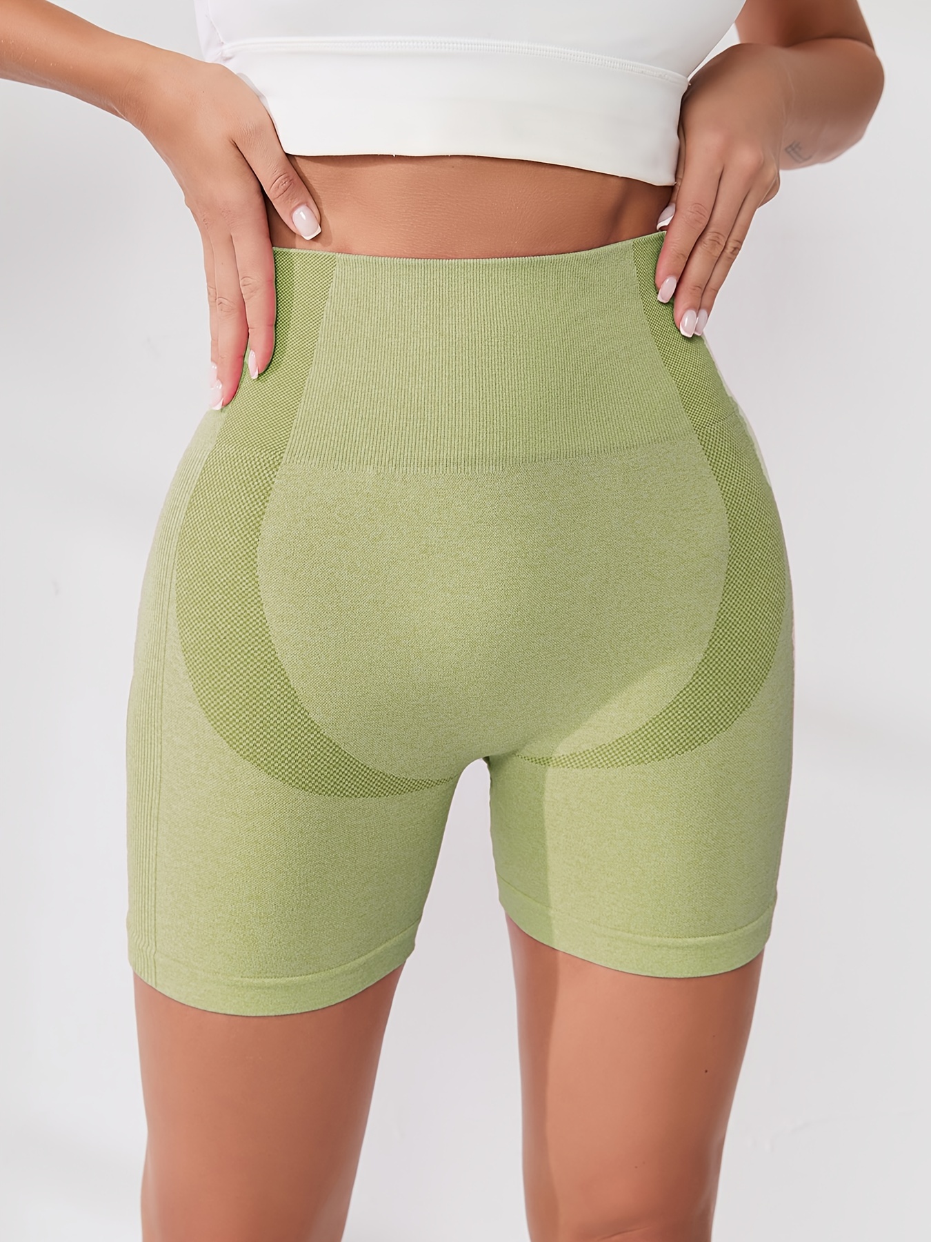HIGORUN Women's High Waisted Ruched Yoga Pants Tummy Control