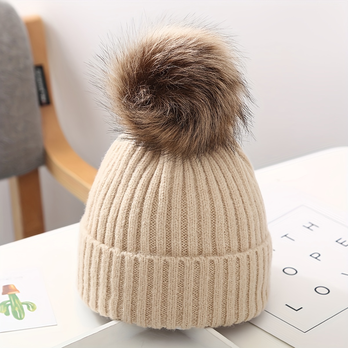 Image of Baby Beanie Hat, Infant Newborn Toddler Winter Warm Knit Cap For Little Boys Girls, Winter Warm Hat