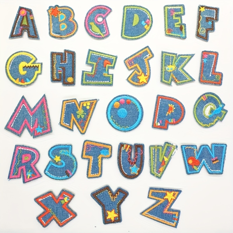 Colorful Chenille Letters A-z Iron-on Patch, Letters Patch, Words