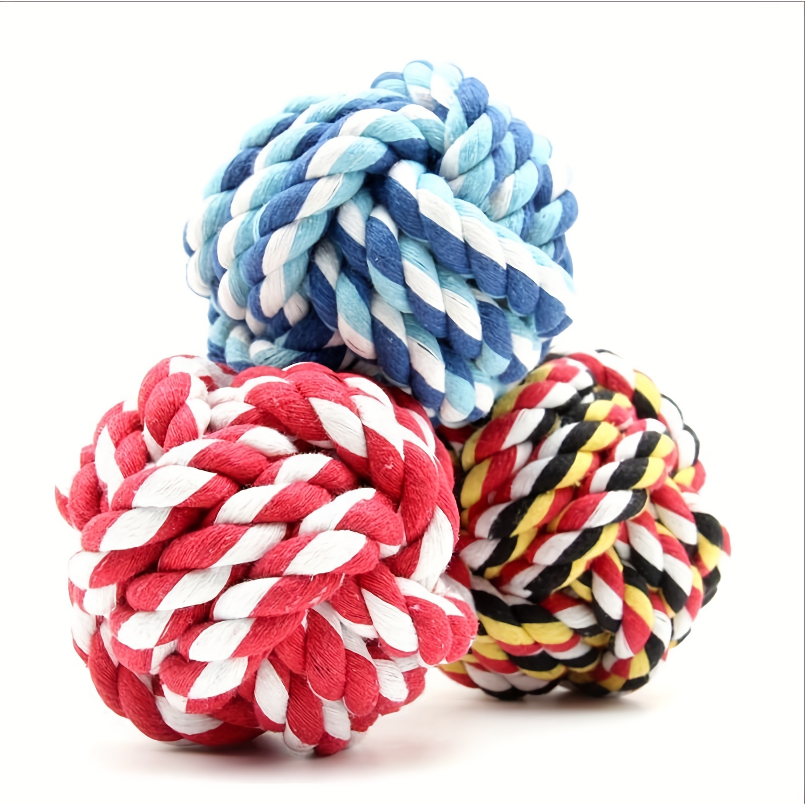 

Bite Resistant Pet Chew Toys For Small And Medium Dogs - Cleans Teeth And Promotes Play - Rope Knot Ball Toy For Puppies And Cats - Mascota Accessories