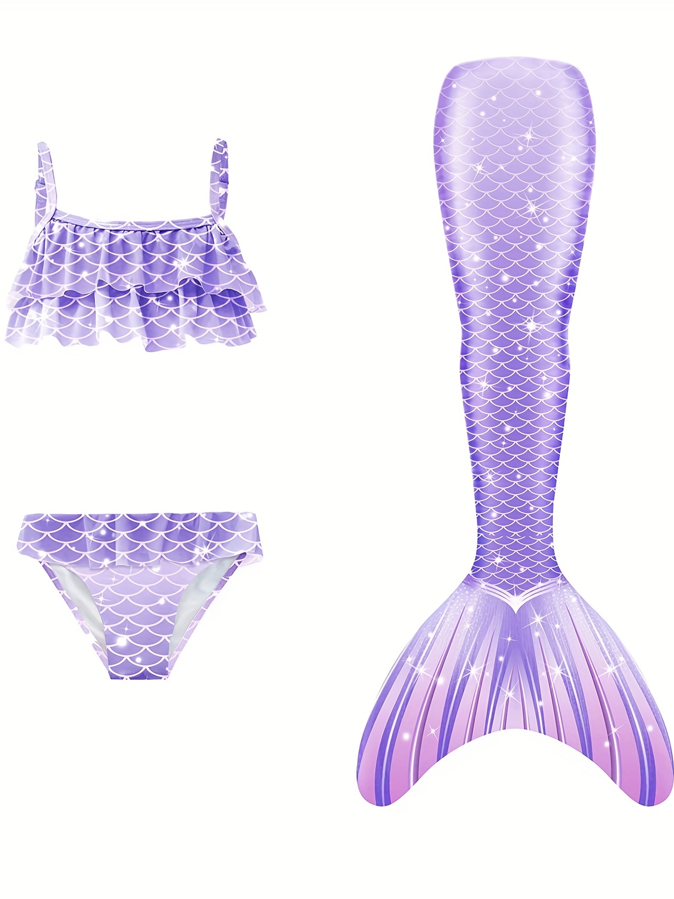  Mermaid Glitter Scales Swimsuit for Women,Sexy