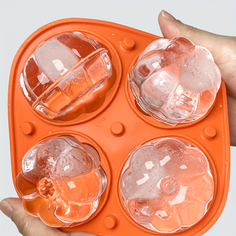  Ice Cube Trays, Reusable Pumpkin Ice Cube Mold Trays, Silicone  Ice Cube Tray with Lid for Whiskey, Cocktail, Beer, Fruit Juice: Home &  Kitchen