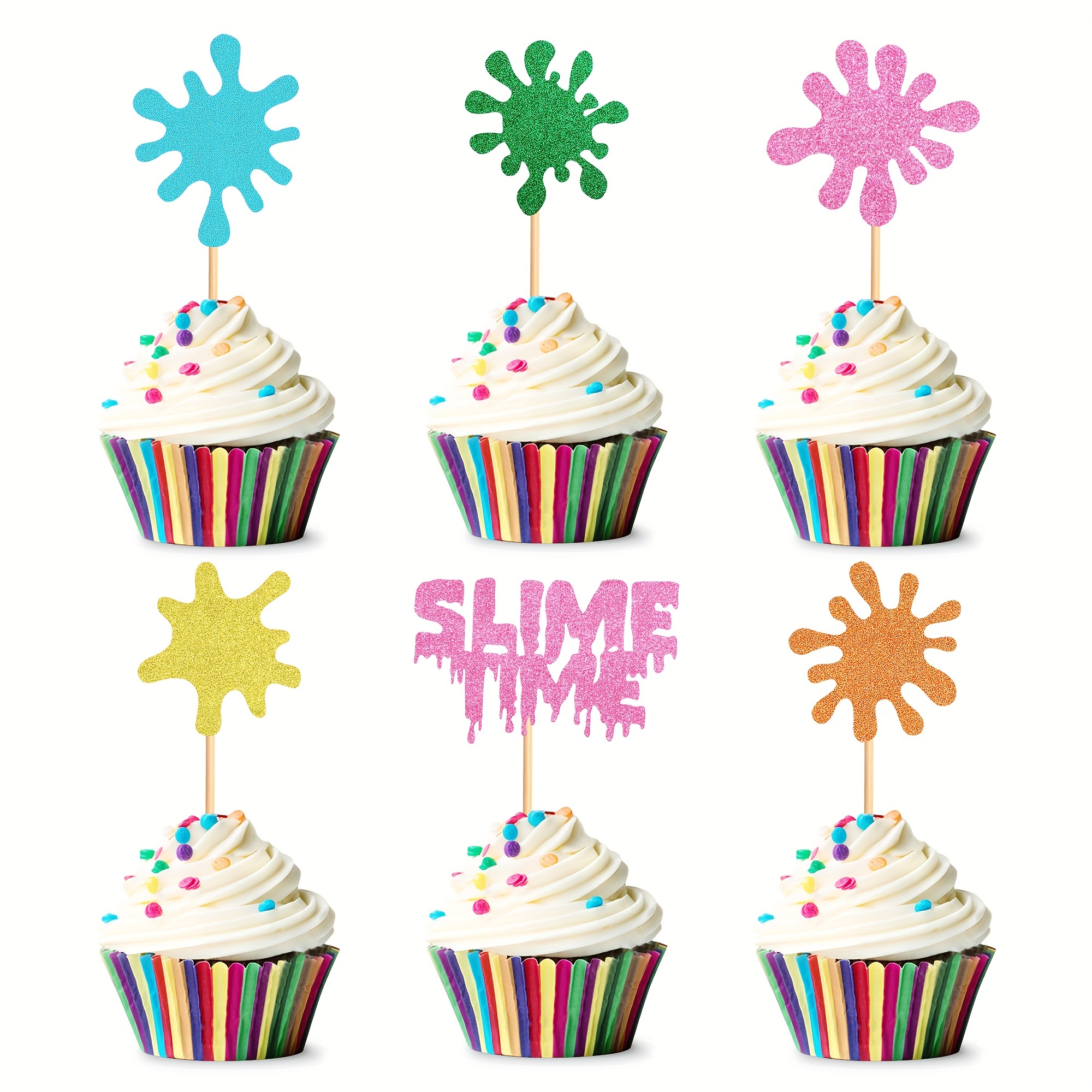SaSbSc Art Party Cake Decorations with Paint Cupcake Topper Cute Paint  Party Supplies Art Themed Birthday Favors for Kid Slime Party Graffiti  Artist
