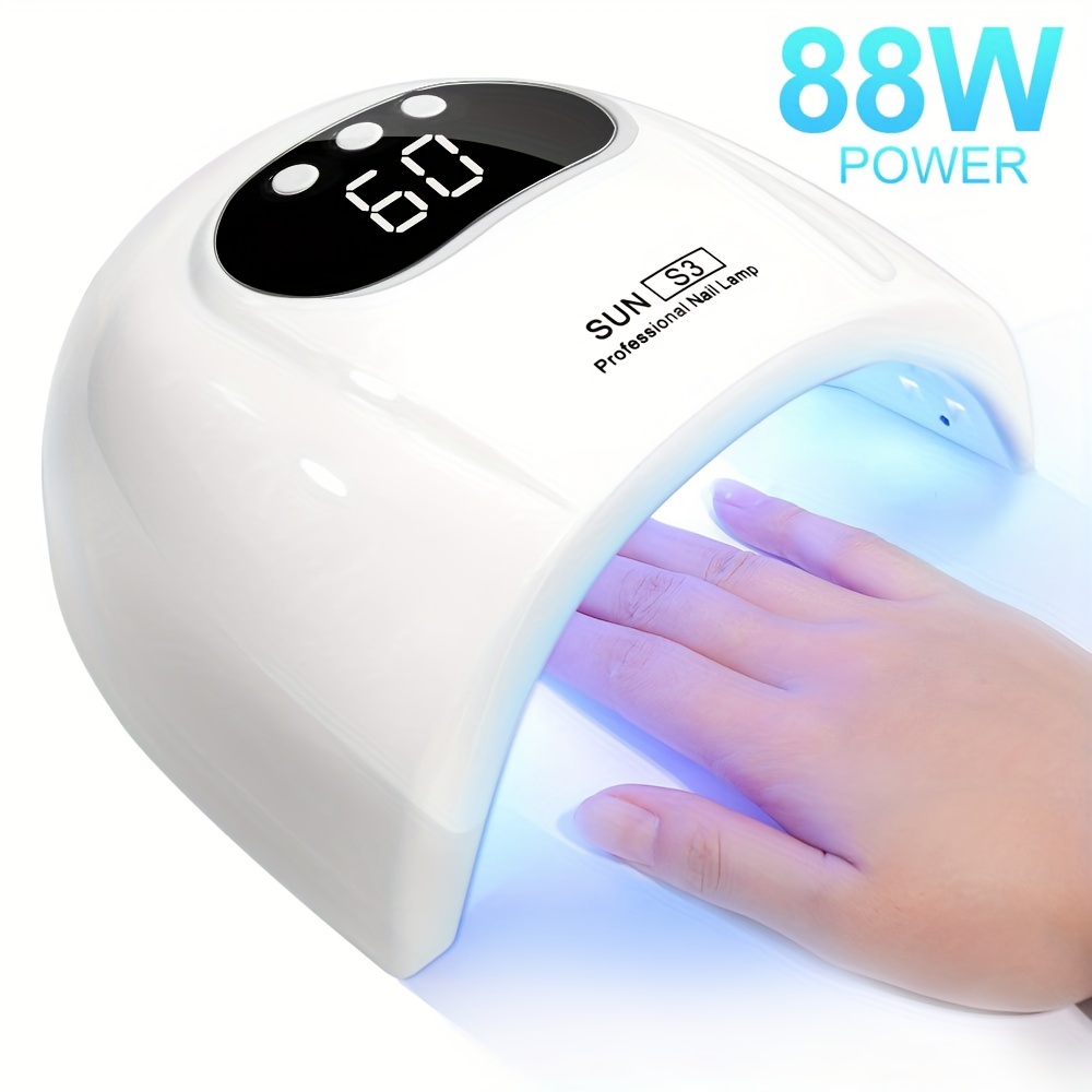 

Nail Lamp, Portable Usb Nail Dryer For Gel Polish, Acrylic, 3-timer Setting Nail Salon Tool, Plastic Material With Infrared Induction For Manicure Pedicure