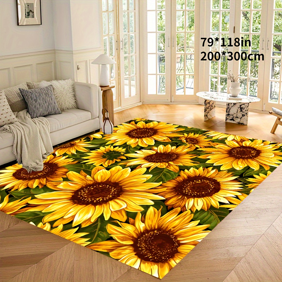 Alfombrilla antideslizante para cocina, Alfombra de girasol y gallo para  interiores y exteriores, dormitorio, baño, entrada