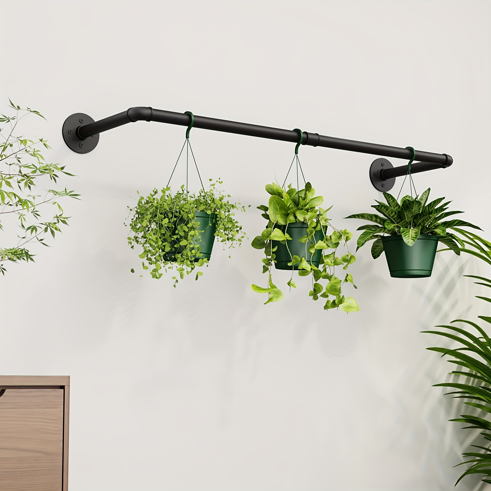 1個、屋内植物用吊り下げプランター 窓の天井と壁の装飾用植物ホルダー