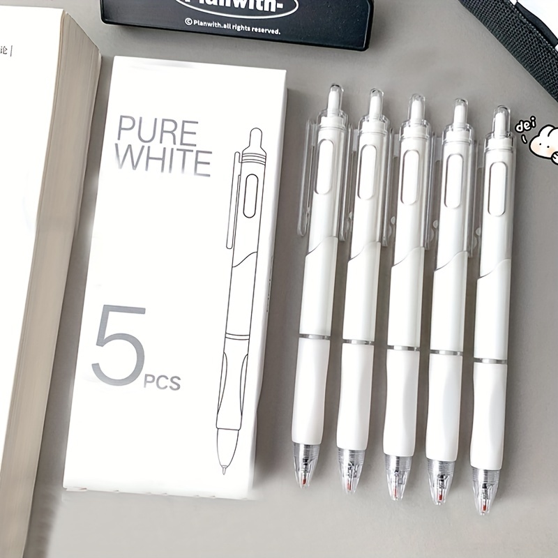 Gel Pens 5 Pcs 0 5mm Black Ink Pens Fine Point Smooth Writing Pens