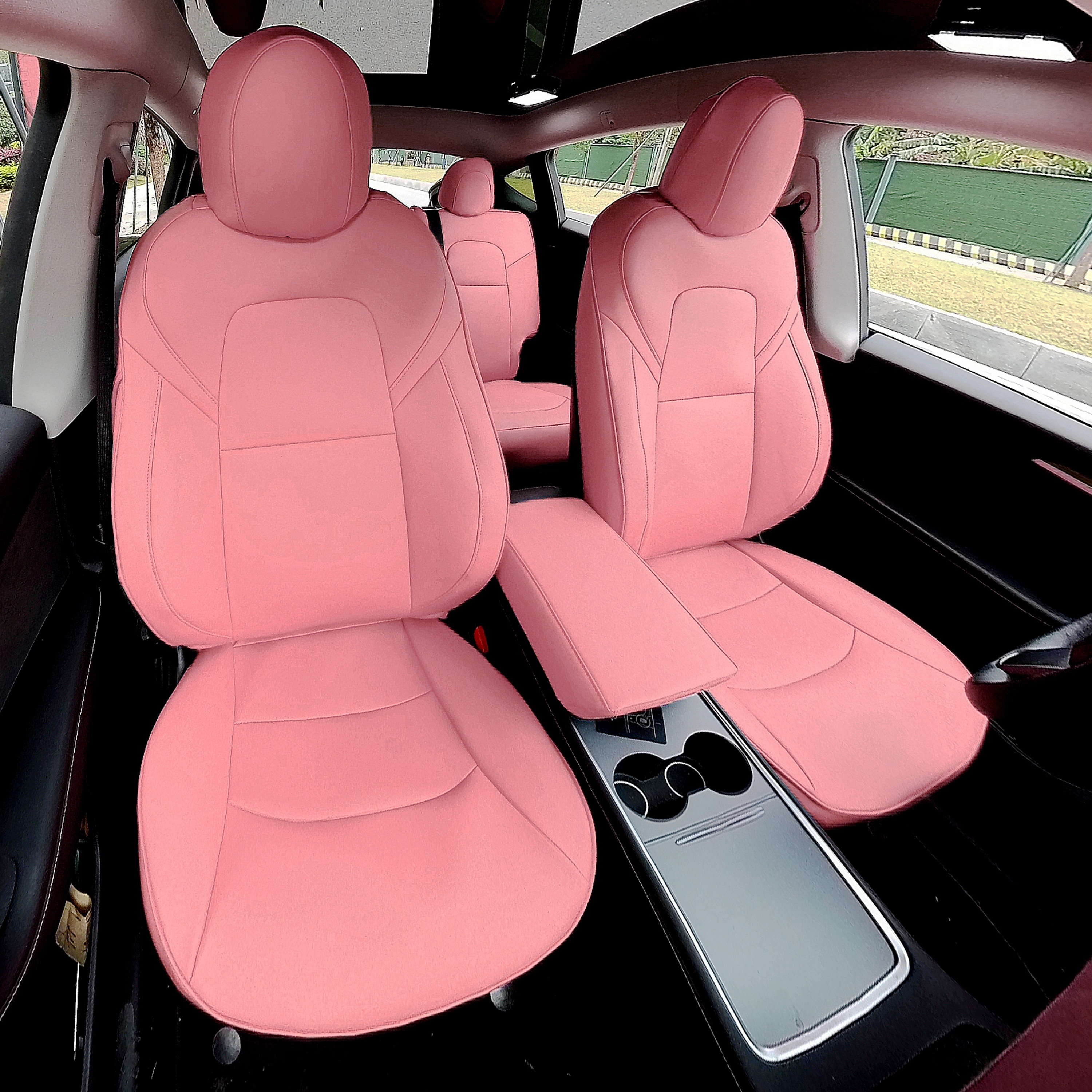 Vollschutz Echtleder Autositzbezug FüR Tesla Model 3 2016 2017 2018 2019  2020, Vorder- Und RüCksitz Atmungsaktiver Schutzbezug, Einfache  Installation : : Baby