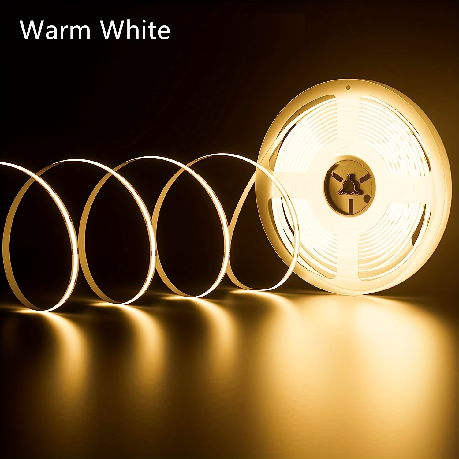COB LED Strip Light Flexible Tape Lights Home DIY Lighting Warm White 5V  12V 24V