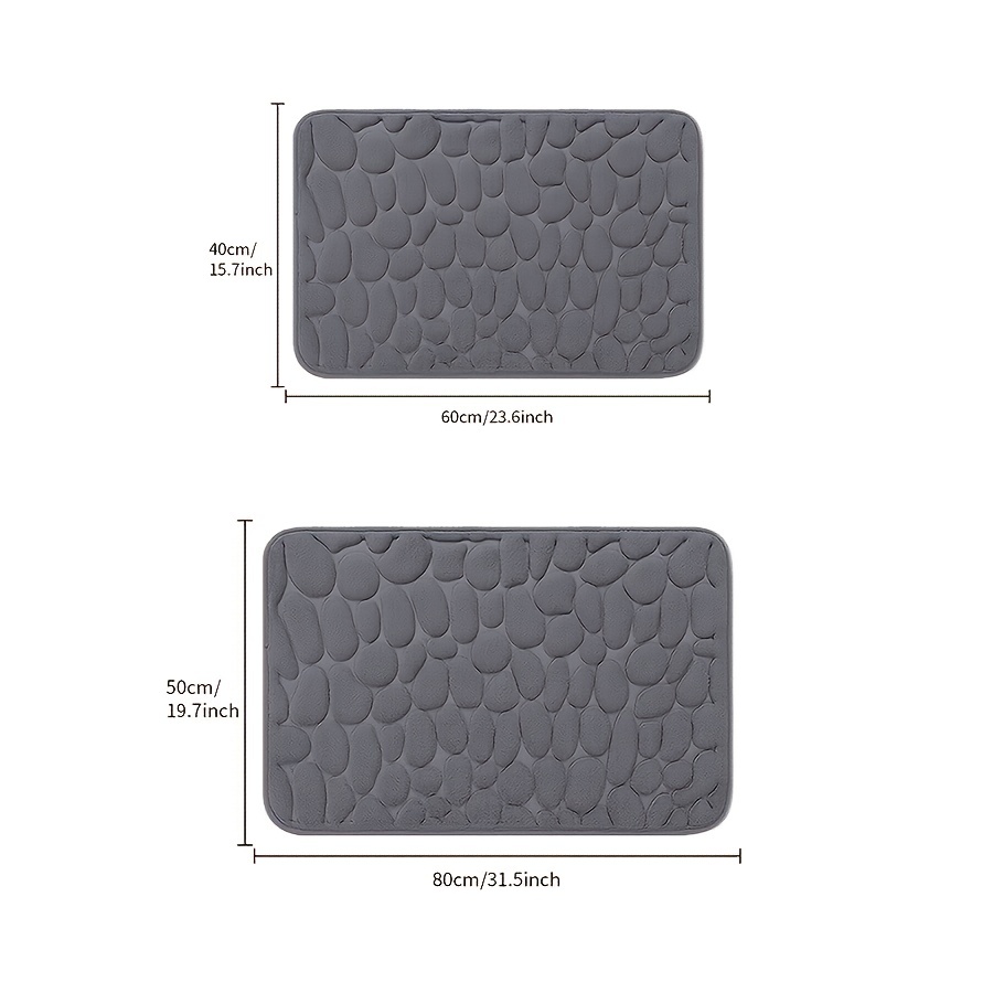 Free Shipping 1pc Bathroom Bath Mat Memory Foam Pad Stone Texture