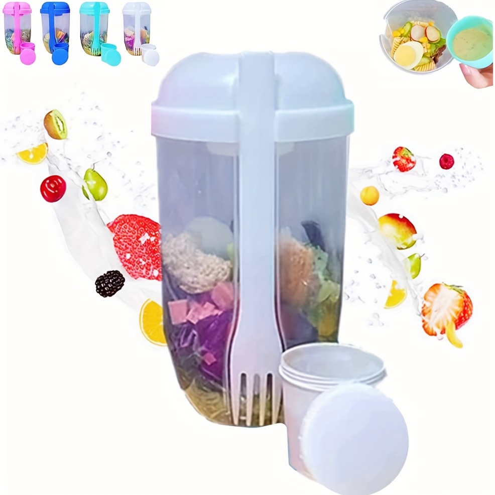 Portable Salad Dressing Cup, Salad Dressing Holder, Fruit Water Bottle  Vegetable Salad Dressing Container Set For Work, Travel - Temu Australia