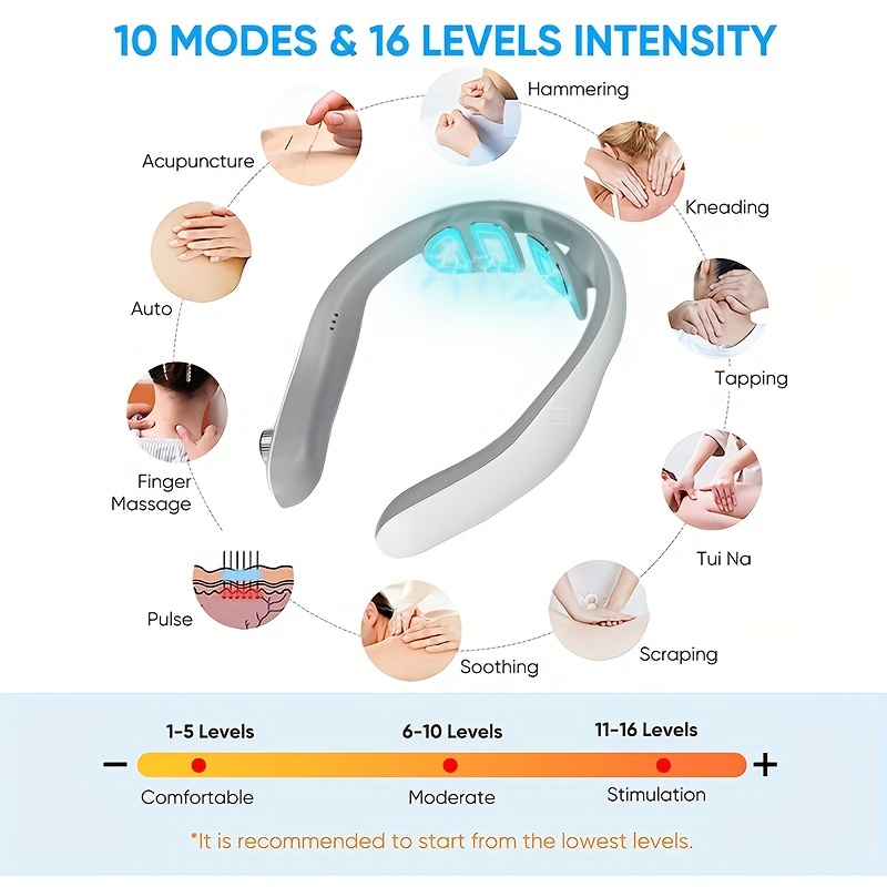 Smart Neck Massager 3 Modes 15 Strength Levels