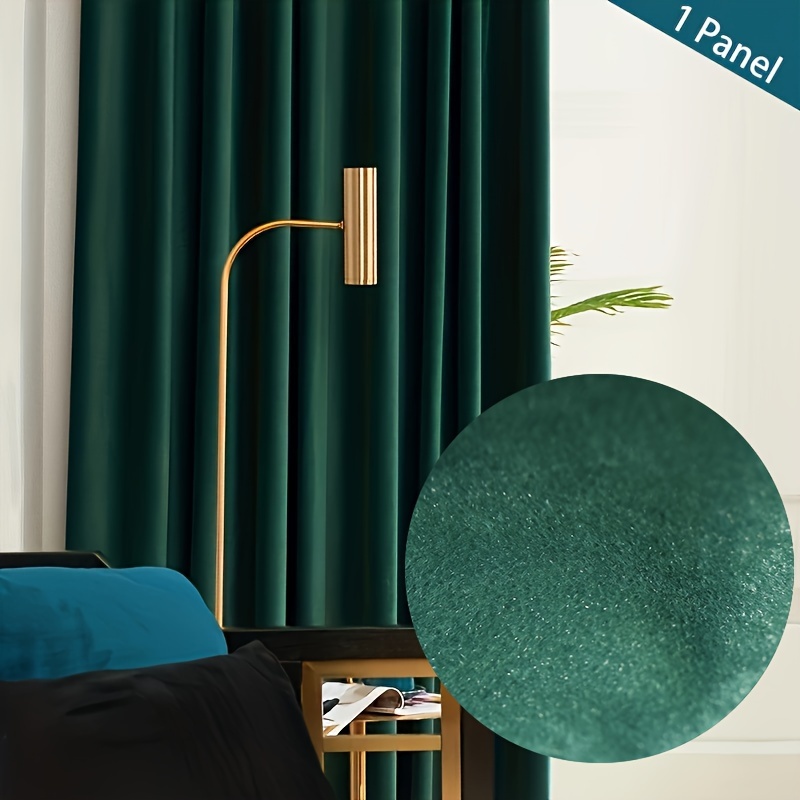 1 Stück Vorhang Matcha-Grün Thermisch isoliert Fenster & Goldfolie