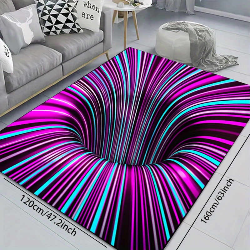 3d Plum Living Room Floor Mat, Non-slip Kitchen Mat Floor Cushion