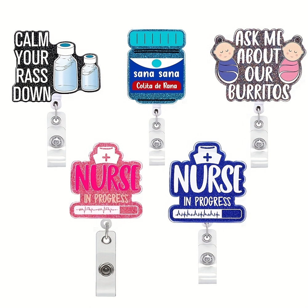 Cute Funny Nurse Badge Reel Radiology Retractable Badge - Temu