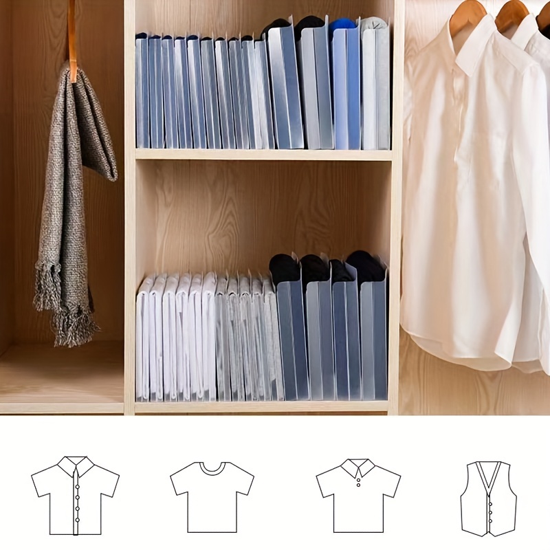 10pcs Closet Organizer,t-shirt Clothes Folder Laundry Organizer Board