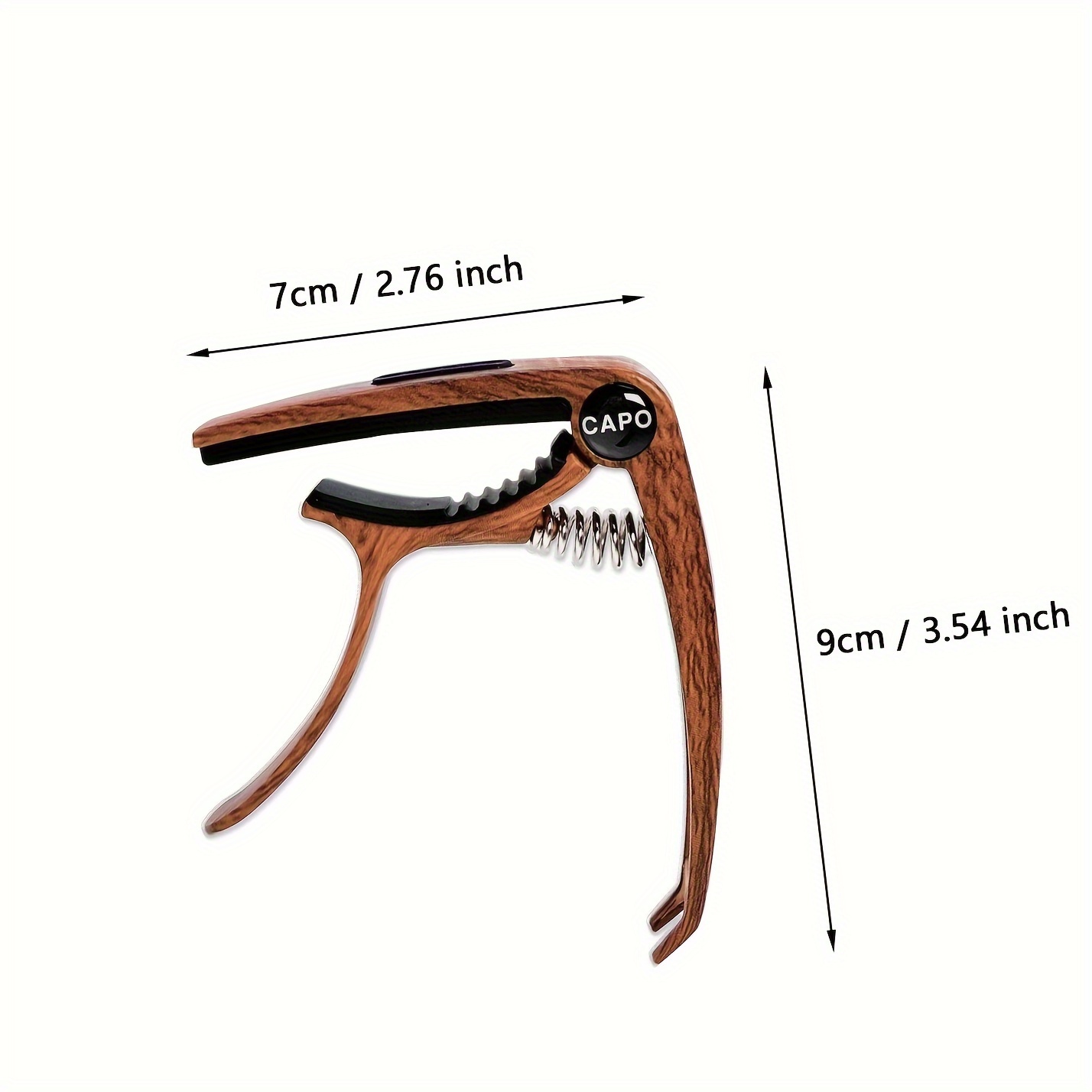 3-in-1 High-Quality Zinc Alloy Metal Guitar Capo - Includes 1 Metal Guitar Pick. Suitable For Capo, Pick Storage, And Bridge Pin Puller. Compatible With Acoustic, Electric, Classical, And Ukulele Guitars