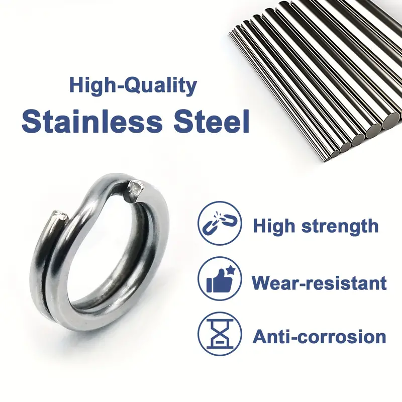 Durable Stainless Steel Split Rings Saltwater Freshwater - Temu