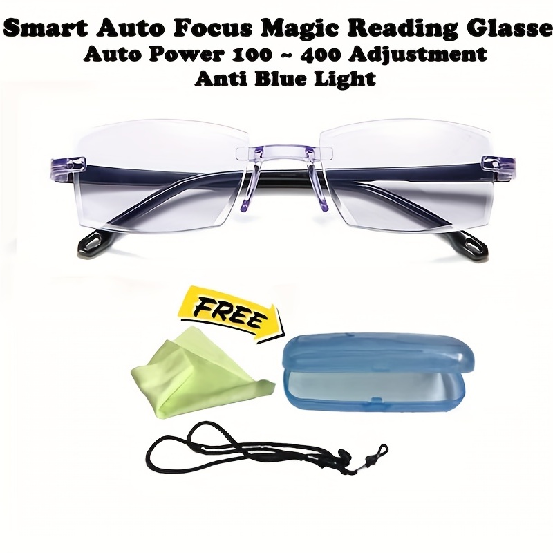 Smart Auto Zoom Presbyopic Glasses with Anti Light Protection