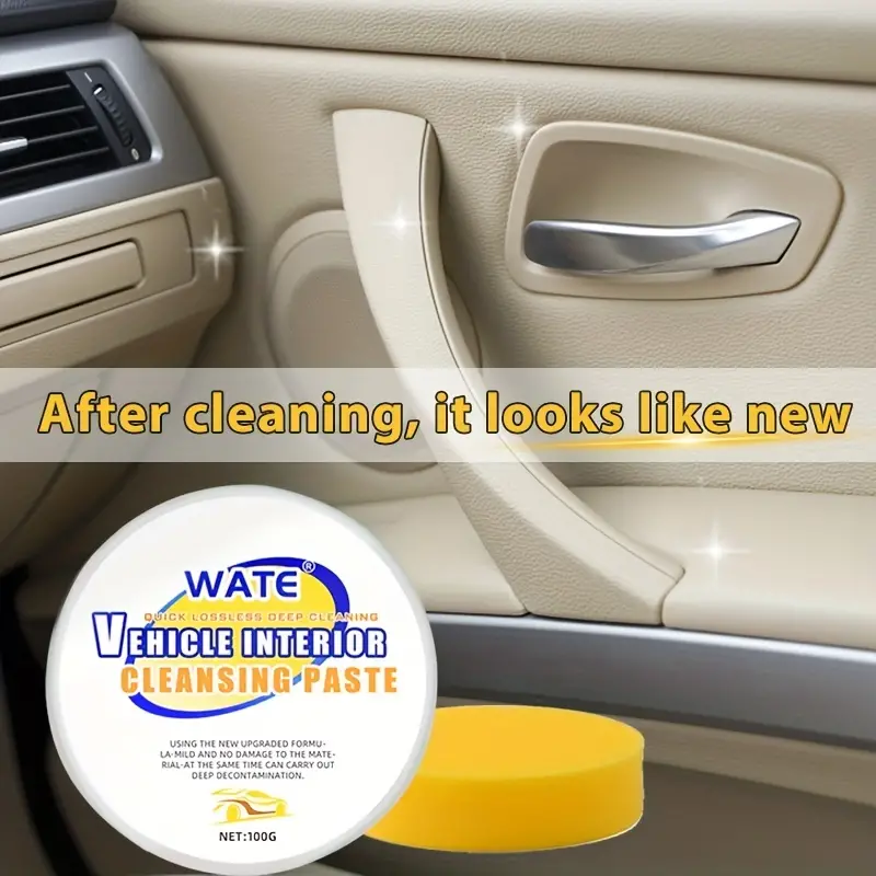 100G Leather Seat Refurbishing And Cleaning Detergent Dashboard Steering  Wheel Stain Remover Car Ceiling Interior Multi-functional Cleaning Supplies