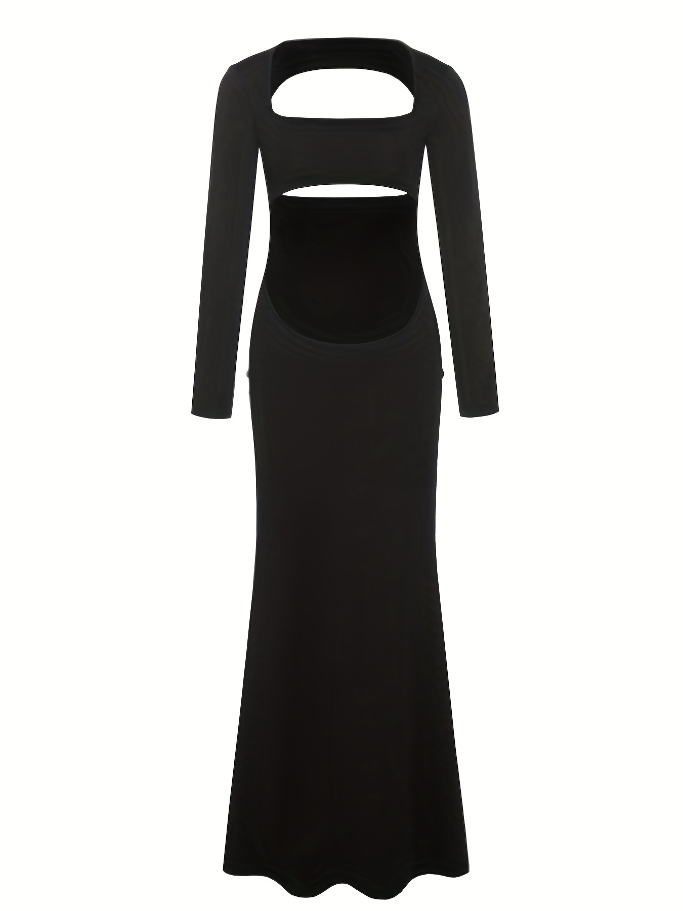 Maternity Cut Out Backless Maxi Dress for Photoshoot