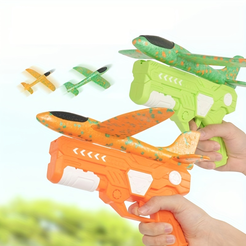 

Airplane Launcher Toy, Flight Mode Catapult Toy, *" Throwing Foam Plane With Launcher Toys Gun One-click Ejection Shooting Airplane Toy