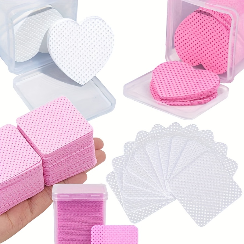 

200pcs Lint-free Nail Cleaning Pads Nail Wipes, Super Absorbent Soft Non-woven, Nail Polish Remover Pads, Eyelash Extension Gel Cleansing Wipes, Gel Nail Polish Removal Tool, With Plastic Storage Box