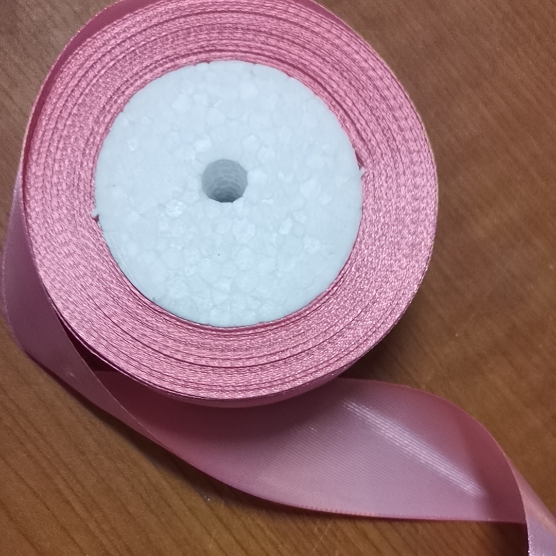 1roll Plain Gift Wrapping Ribbon, Dusty Pink Ribbon For Party Decor