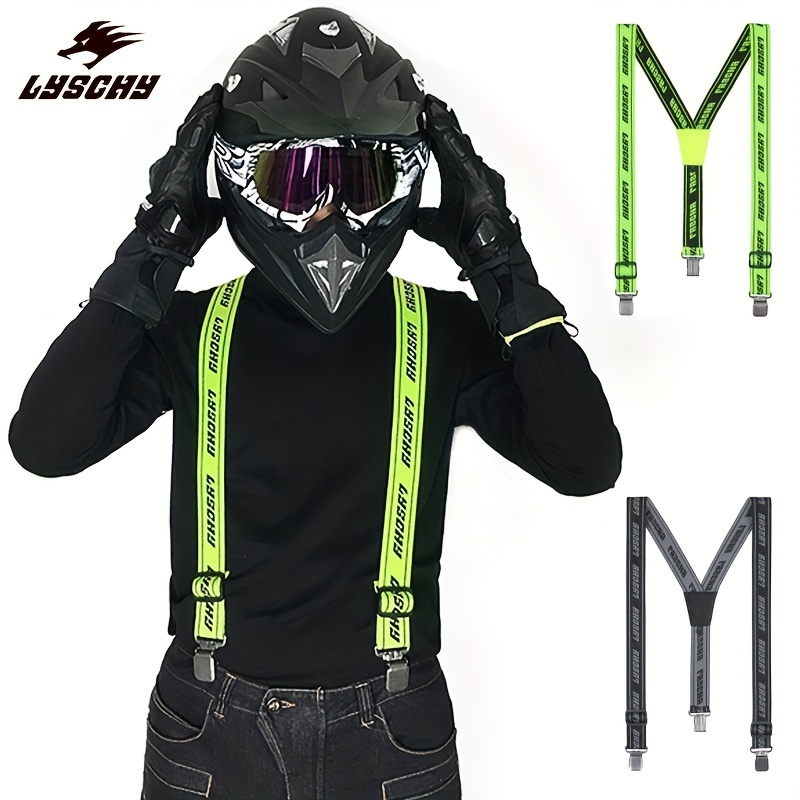 Motorcycle Pants Elastic Suspender Y back Brace Adjustable - Temu Republic  of Korea