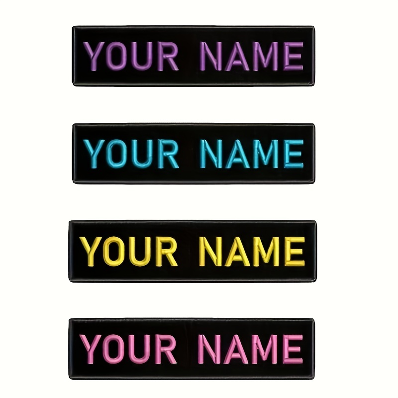 

1pcs 5*1inch Embroidered Name Name Id For Multiple Bag Tag Touch Fasteners (&) And