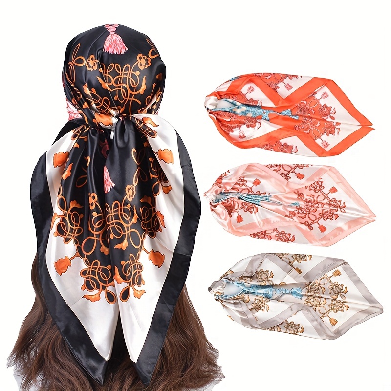 90cm*90cm Free Shipping Lowest Price Women New Arrival Fashion Big Size  Square Silk Scarves Brand Style Flower Girl Wraps