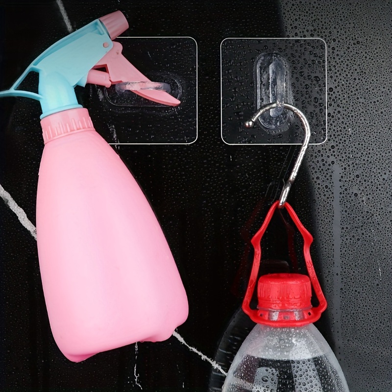 Transparent Round Ring Plastic Hooks Self adhesive Storage - Temu