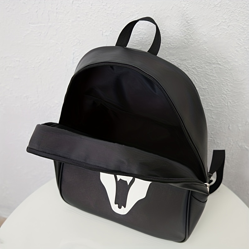 Halloween Ghost Colorblock Backpack Zipper Daypack for Women