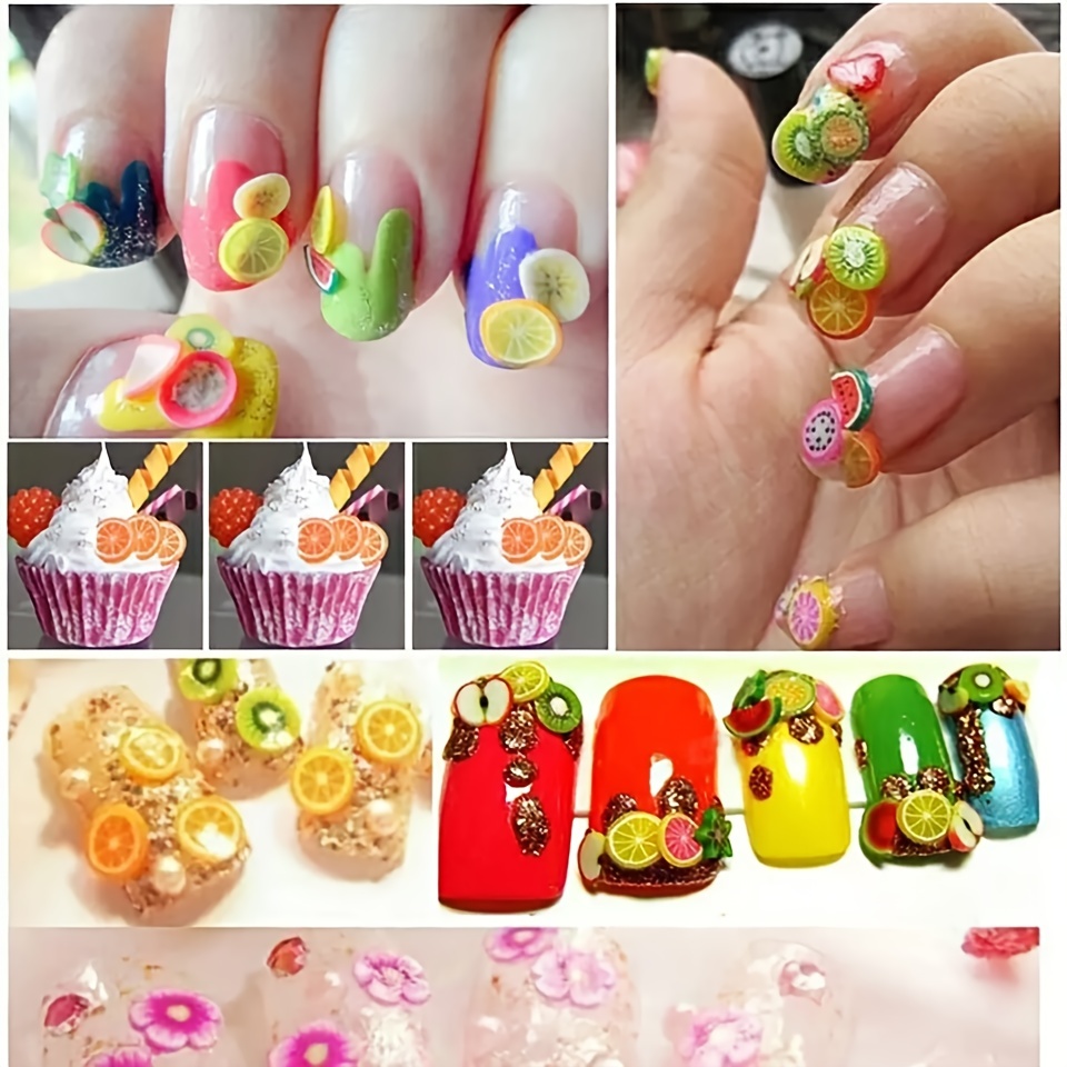 24 Fruit Slice Nail Art Kit Polymer Clay Slices DIY Crafts Nail Art