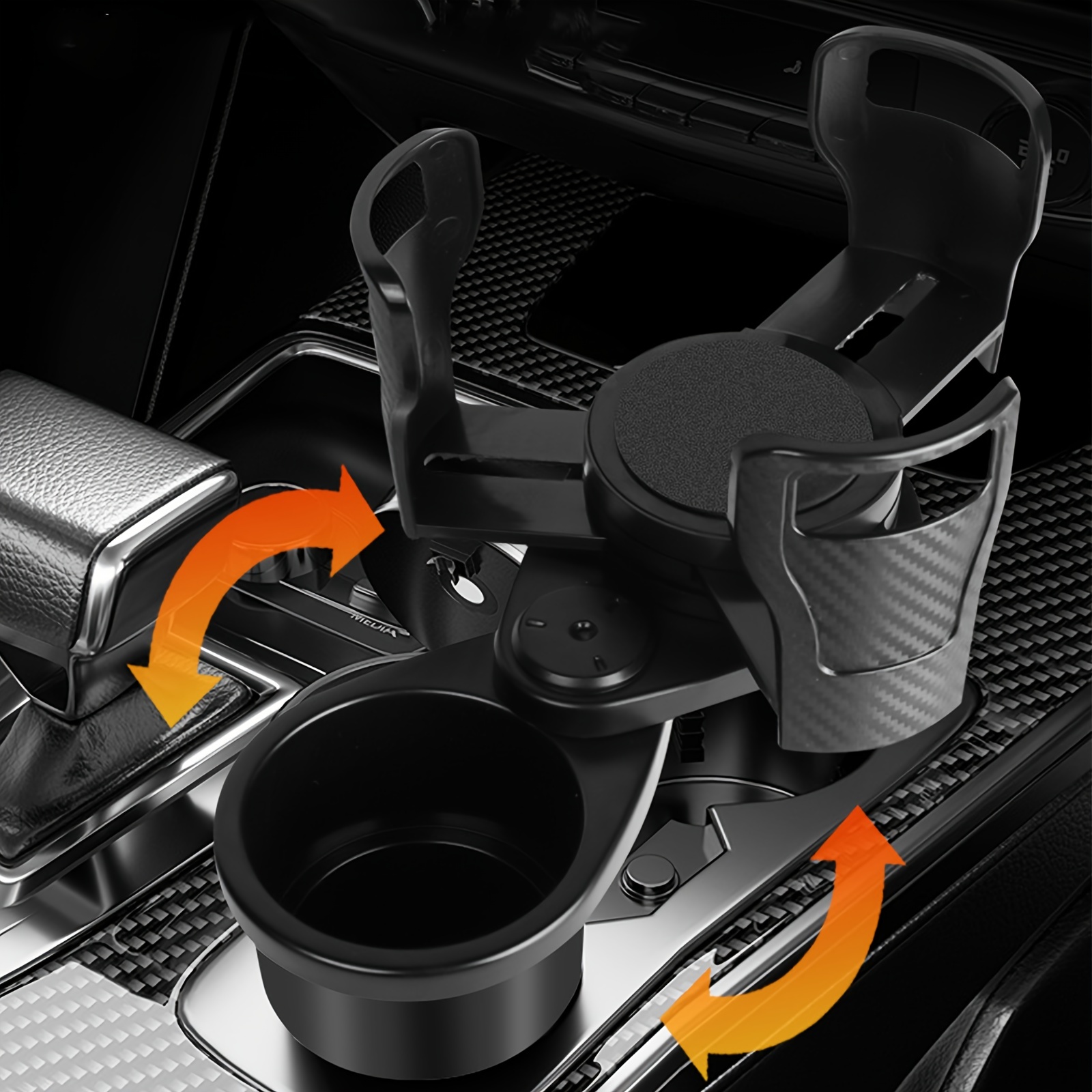 Auto-Getränkehalter-Expander-Adapter, Fahrzeugmontierter Auto-Getränkehalter  und Organisator, Allzweck-Auto-Wasserbecher-Getränkehalter, 360-Grad-Auto-Dual-Cup  -z