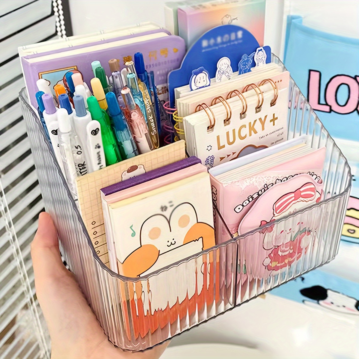 Stationery Storage Bag Children Large Capacity Student Transparent