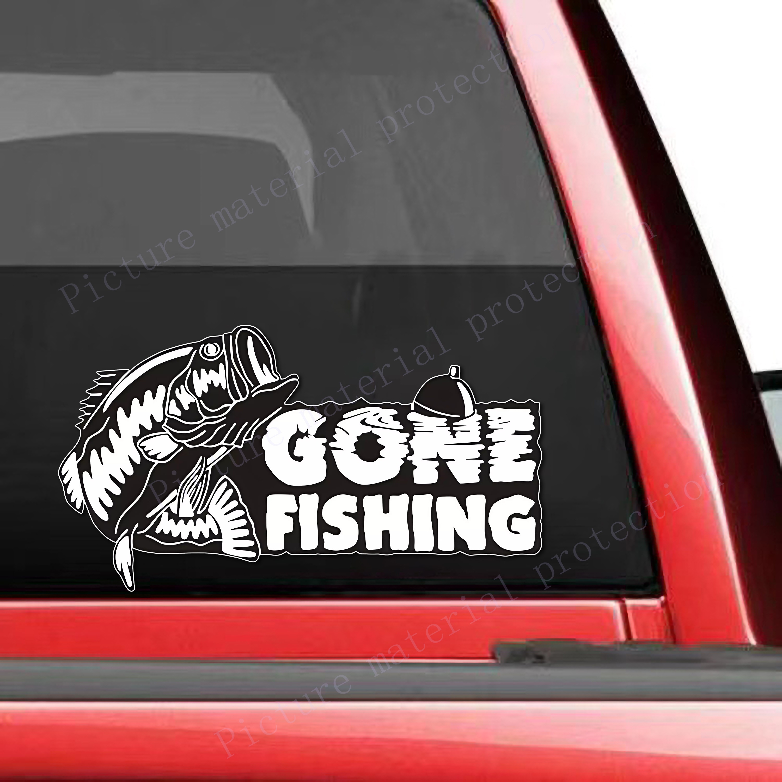 This Funny Fishing Lovers Go Fishing Decorative Stickers, Make Your Love  Car Or Wall More Powerful For Car Laptop Fishing Case