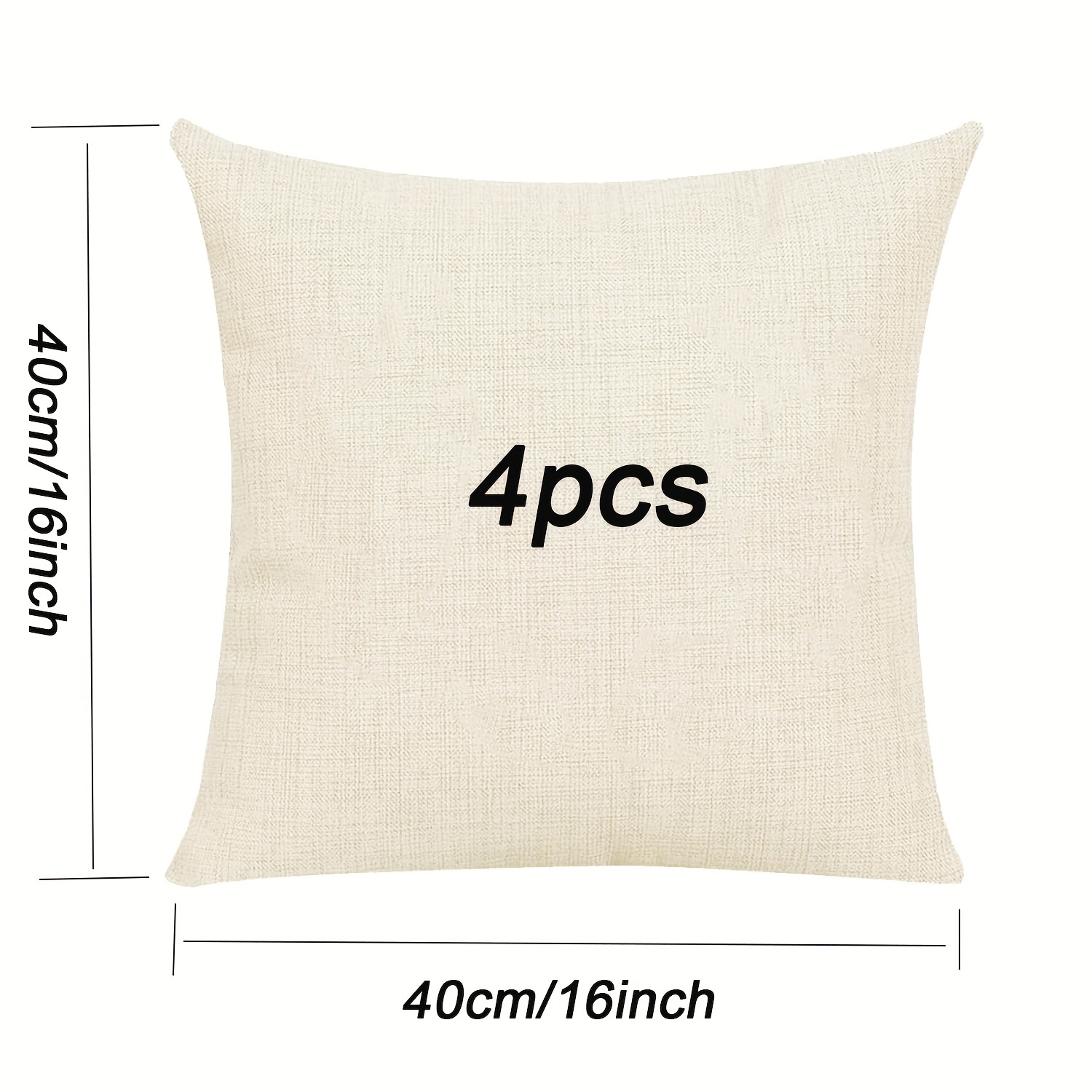 Plain White 18x18inch Square Sublimation Cushion, Size: 18x18 Inch