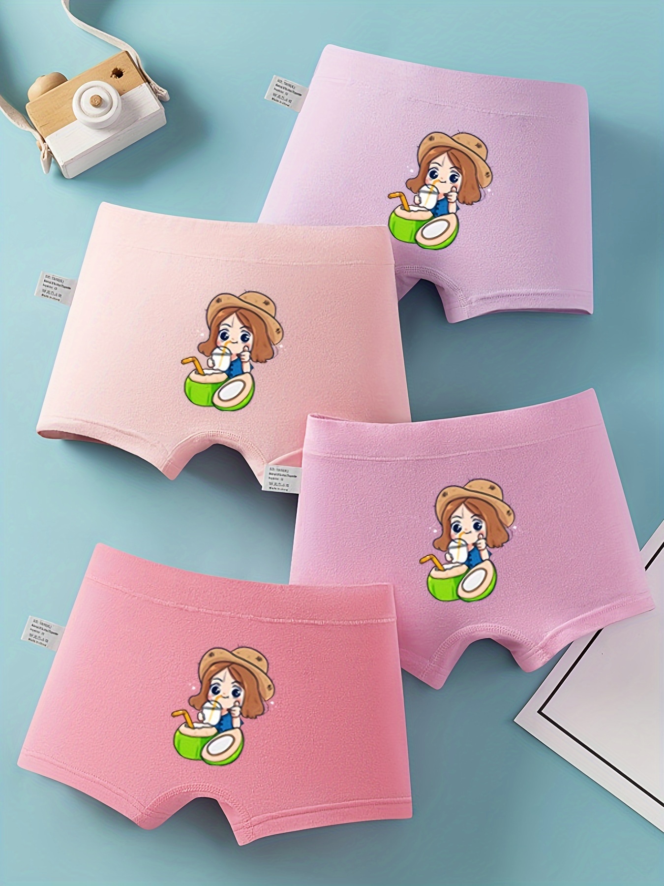 Kids Toddler Baby Girls Underwear Cute Cartoon Letter Shorts Pants