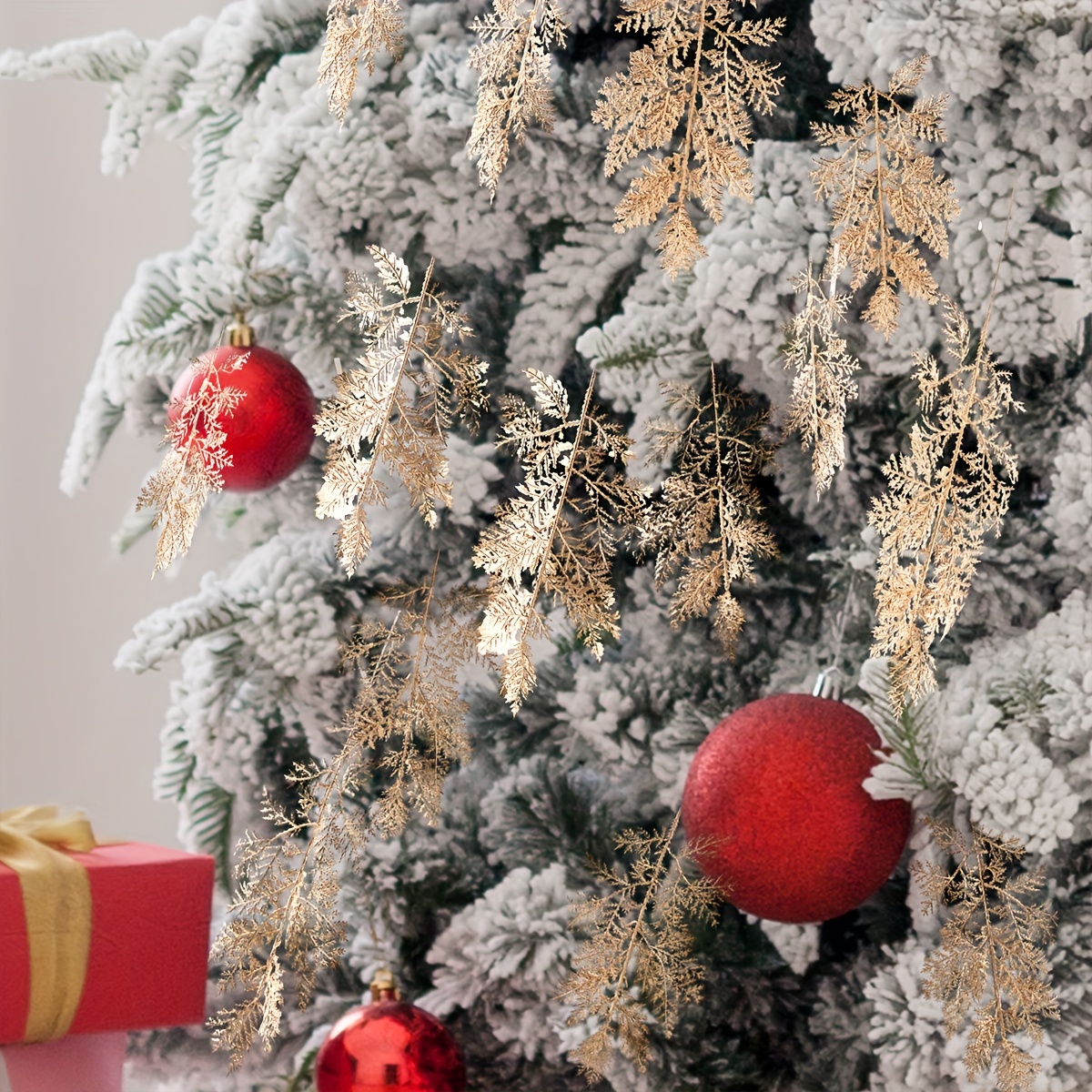 Christmas Tree Picks Sprays Glitter Artificial Pine Needles - Temu Malaysia