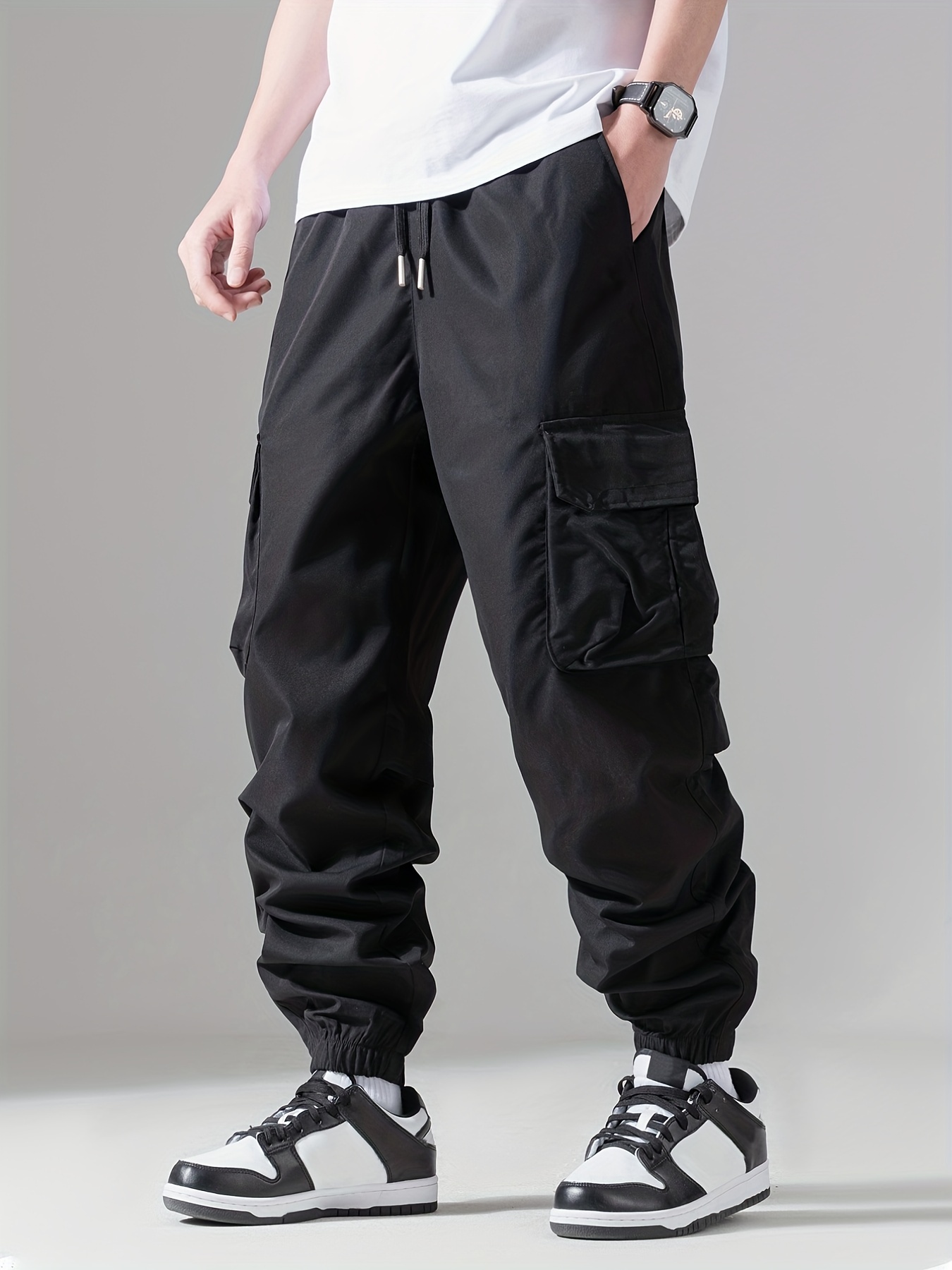 Nuevos Pantalones De Hombre Cintura Elástica Pana Moda Streetwear Al Aire  Libre Jogging Para Hombres