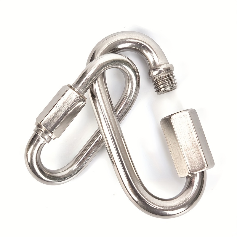1pc Stainless Steel Screw Lock Carabiners Quick Links Safety Snap