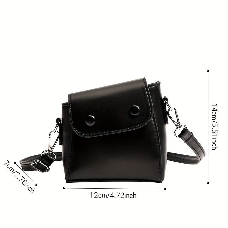 Minimalist Snap Button Shoulder Bag