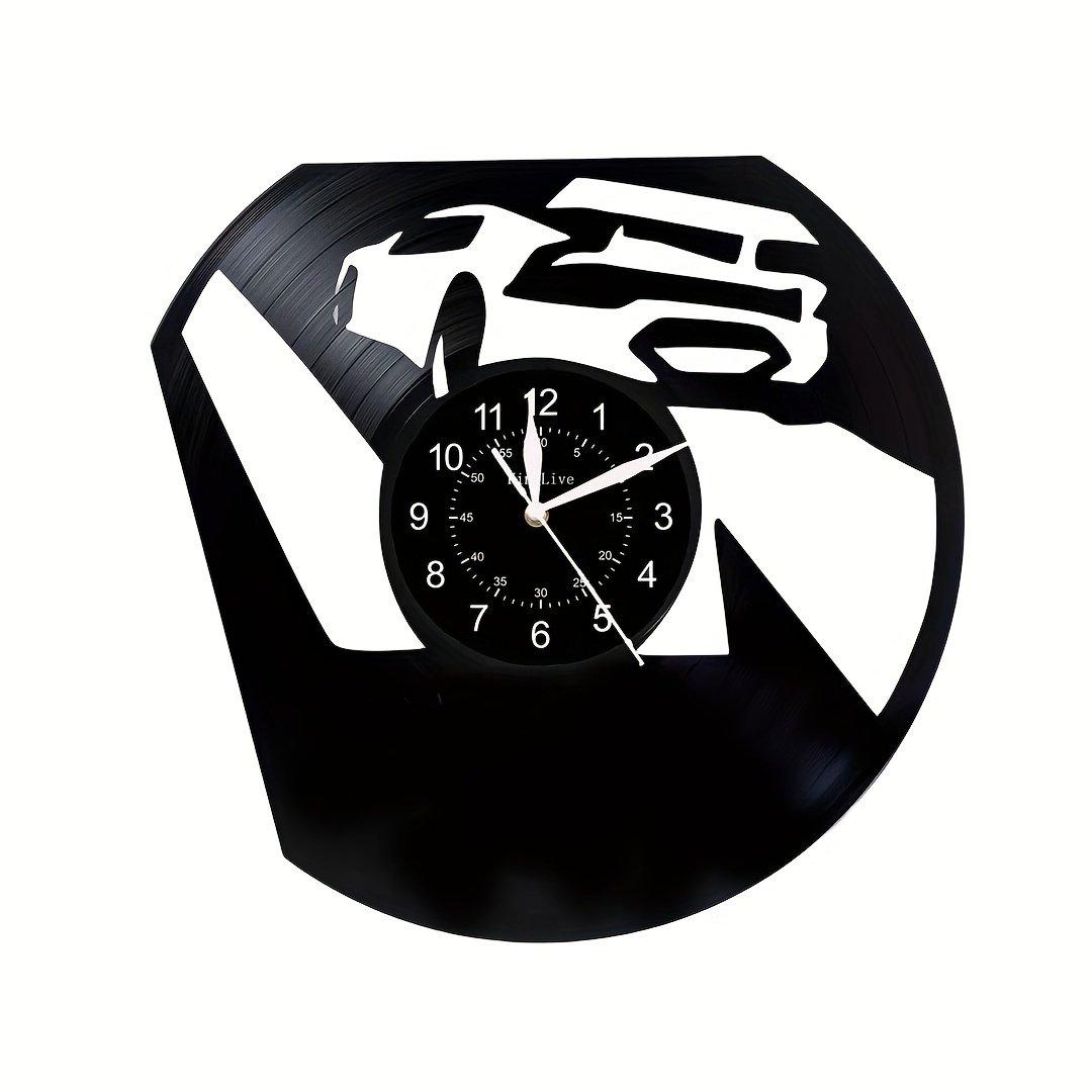 1 Pc Voiture Disque Vinyle Horloge Murale Cadeaux Pour Hommes, 7