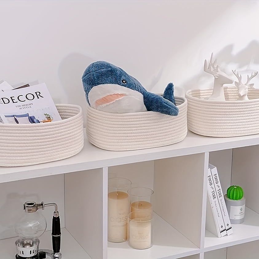 Woven Storage Baskets For Shelves Closet Storage Baskets Toy - Temu