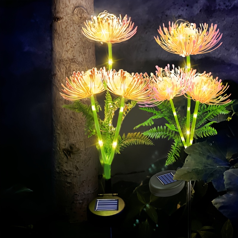 Lampe à Fleur Solaire en Fer Forgé pour Chemin de Jardin - DILWE